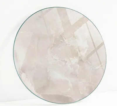 Produktbild von Bedruckte Glas Tischplatte Fi 80 cm – Glasplatte mit Motiv – Esstischplatte bedruckt – Sicherheitsglas mit Druck – Tischplatte Ersatz – pflegeleicht – modern – dekorativ – Motivglas – Glastisch modern – Glasplatte Kunst – Glastischplatte Nachbildung –  Marmorstrukturmuster
