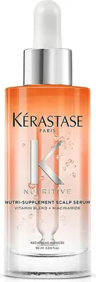 A product shot of a Kérastase scalp serum bottle.
