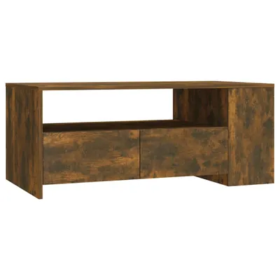 Image de vidaXL Table basse chêne fumé 102x55x42 cm Bois composite