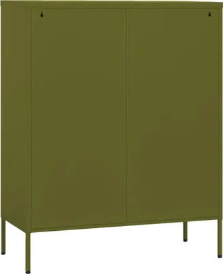 Immagine prodotto di vidaXL Armadio verde oliva 80x35x101,5 cm acciaio