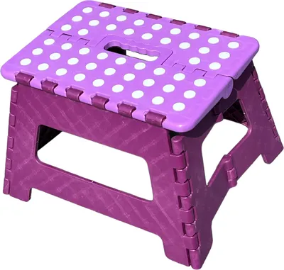 Zdjęcie produktu dla Tritthocker - Tritthocker - Hocker - zusammenklappbar - Tragkraft 150 kg - 31 x 22 x 22 cm - Lilac