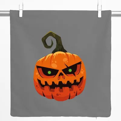 Produktbild von Huuraa Kissenbezug Halloweenkürbis Kürbis 40x40cm Steel Grey Baumwolle Dekokissenbezug Geschenkidee