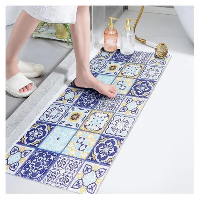 Produktbild von Anti-Rutsch Duschmatte aus PVC, 40 x 100 cm, weiche Badematte mit Drainagelöchern, schnell trocknend