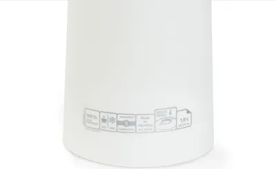 Produktbild von EMSA Motiva Isolierkanne, Isokanne, Kanne, Kaffeekanne, Edelstahl, Glas-Isolierkolben, Weiß, 1 L, N41704