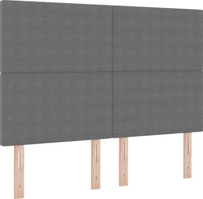 Imagen del producto de vidaXL Cabecero con iluminación LED, gris claro, 160 cm, tapizado en tela