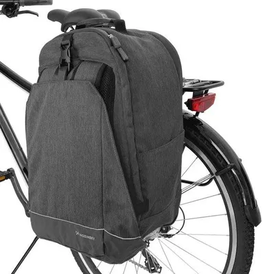 Produktbild von Famanu 2-in-1 Fahrradtasche mit Rucksackfunktion - Geräumige Gepäckträgertasche für das Fahrrad - Bis zu 30 Liter Volumen