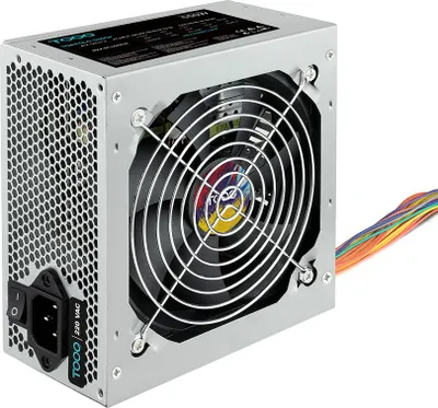 Produktbild von TooQ TQAPOLO-550SP, 550 W, Aktiv, 78%, Überstrom, Überlastung, Überspannung, Überhitzung, Kurzschluß, Unterspannung, 20+4 pin ATX, PC