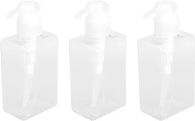 Productafbeelding van Set van 3 lotionspompen, 150 ml, geschikt voor vloeibare zeep en shampoo, voor keuken en badkamer