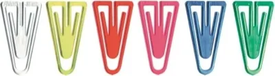 Produktbild von Büroklammern Plastiklips 25mm VE=100 Stück Kristallfarben sortiert