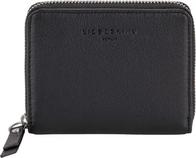 Produktbild von Liebeskind Berlin Reißverschluss-Geldbörse Harris Conny20 Schwarz, Rindsleder, Polyester, Schafsleder, 12,5 x 10 x 2,5 cm (geschlossen), RFID-Schutz, Rundum-Reißverschluss, 6 Kartenfächer, 5 Seitenfächer, 2 Geldscheinfächer, 1 Münzfach