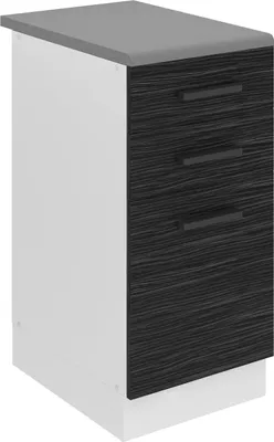 Produktbild von Belini Unterschrank Küche, Küchenunterschrank 40 cm Breite. SDSZ Küchenunterschrank mit Arbeitsplatte. Küchenschrank mit Schubladen, Königliches Ebenholz