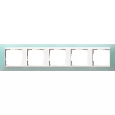 Produktbild von Gira 0215395 Abdeckrahmen 5-fach Event Opak mint reinweiß/glänzend