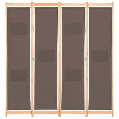 Immagine prodotto di Divisorio a 4 Pannelli Marrone 160x170x4 cm in Tessuto