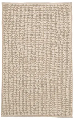 Zdjęcie produktu dla Omgoods - Nowoczesna mata do łazienki z weluru - 50x80 cm, kolor beżowy
