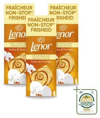 Productafbeelding van 3 x Lenor Geurparels Gouden Orchidee - 570 g - Voordeelverpakking - 3 stuks