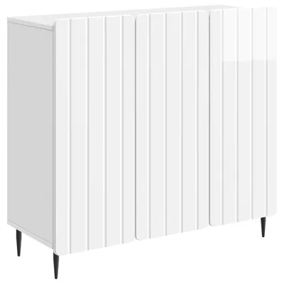 Obrázok produktu pre vidaXL Komoda, lesklá biela, 89 x 34,5 x 82 cm, drevotrieska