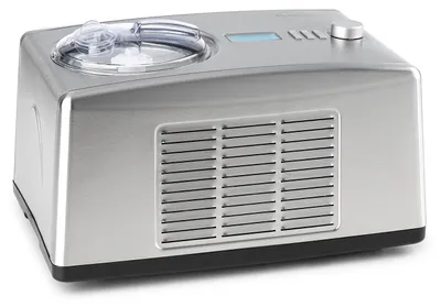 Produktbild von Klarstein Yo & Yummy 2-in-1 Eiscremebereiter & Yoghurt Maker Eiscremebereiter Joghurtmaschine Softeismaschine (1,5 Liter, 150 Watt, Timer, Restarbeitszeitanzeige, 150 Watt, Edelstahl) silber