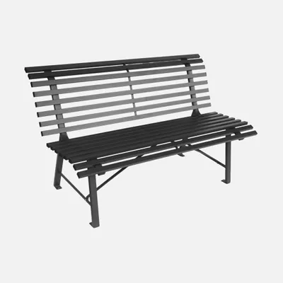 Produktbild von sweeek - Gartenbank aus Stahl 2-Sitzer - Anthrazit