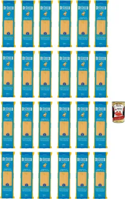 Produktbild von De Cecco Linguine n. 7 100% Italienisch Pasta Nudeln 24x 500g + Italian Gourmet Polpa 400g