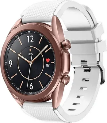 Produktbild von Strap-it Samsung Galaxy Watch 3 41mm Armband Silikon (Weiß)