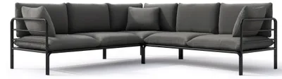 Produktbild von Selsey Worcully - Gartenecksofa mit wasserfestem Bezug, Anthrazitgrau / schwarzes Gestell