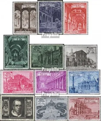 Produktbild von Briefmarken Vatikanstadt 1949 Mi 149-160 (kompl.Ausg.) postfrisch Basiliken