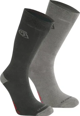 Immagine prodotto di Craghoppers - Calze insetto-repellenti per uomo/donna unisex (confezione da 2) CG2111 (39,5 EU - 42 EU) (pepe nero/grigio medio)