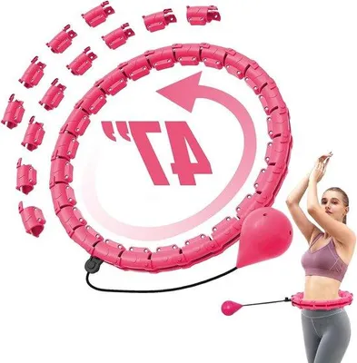 Produktbild von Fitness-Hoelahoep für Erwachsene und Anfänger mit 24 Knoten für Fitness und Gewichtsabnahme