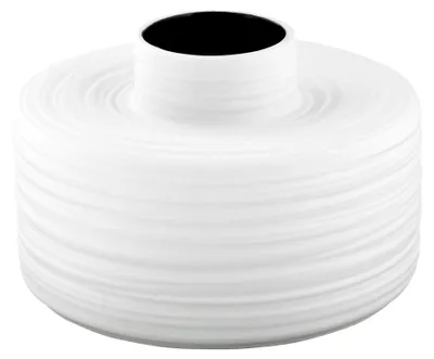 Produktbild von Kratzvase (20x13cm), weiß/schwarz