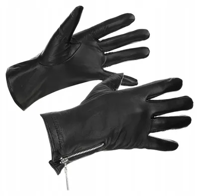 Productafbeelding van Leren handschoenen, fleece, teddybeer, BELTIMORE, vijfvingerhandschoenen, warm (maat M)