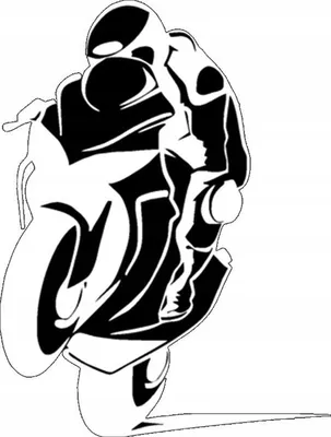 Produktbild von Motorrad Racer Aufkleber für Auto WEISS