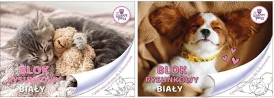 Zdjęcie produktu dla Blok Rysunkowy A4/20K Biały The Sweet Pets