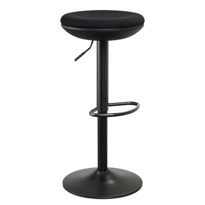 Produktbild von IWMH Ergonomischer Stehhocker, Höhenverstellbar Arbeitshocker mit Breitem Sitz, Drehbar Bürohocker ohne Rückenlehne - Schwarz