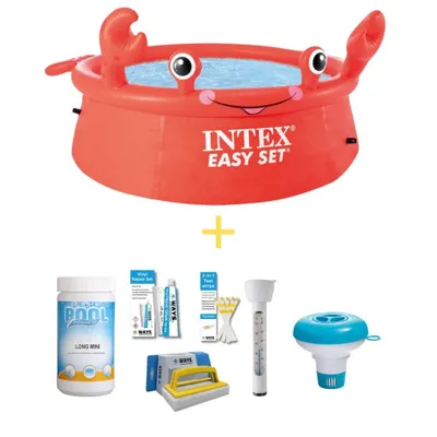 Produktbild von Intex Easy Set Pool - 183 cm - Krabben Edition - Inklusive WAYS Wartungspaket