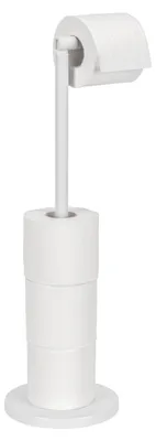 Produktbild von WENKO Stand Toiletten Papier Halter Klo Rollen Weiß offen Ersatz Bad Gäste WC