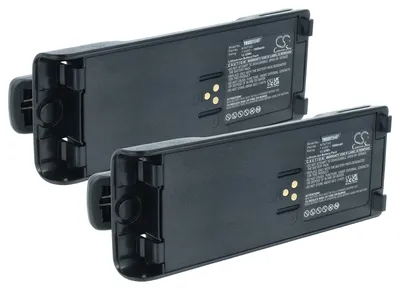 Produktbild von vhbw 2x Akku kompatibel mit Motorola MTS2013, PTX1200, MTZ2000, MTX9000, MTX8000 Funkgerät, Walkie Talkie (1800 mAh, 7,4 V, Li-Ion) + Gürtelclip