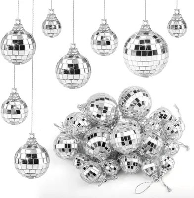 Produktbild von Mini-Discoballen Set, 36 Stück, 2-5 cm, Dekoration für Partys