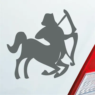 Produktbild von Auto Aufkleber Sternzeichen Schütze PKW Car KFZ Roller 10x10 cm Grau Sticker Heckscheibenaufkleber