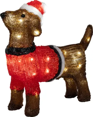 Obrázok produktu pre LED Hund beleuchtet Acryl bunt/braun IP44 mit Stecker