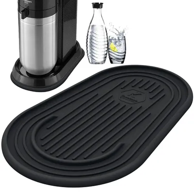 Silikon-Abtropfmatte für SodaStream Duo, schwarz, 29,9x18,4 cm