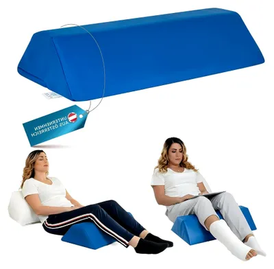 Produktbild von Lagerungskissen für Erwachsene - Geeignet für Knie, Beine, Rücken, Dekubitus - PolyurethanBezug wasserfest und desinfizierbar - orthopädisches Keilkissen, Hilfsmittel, Zubehör für Pflege und Physiotherapie