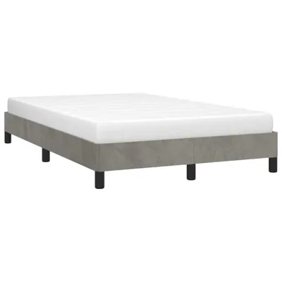 Produktbild von vidaXL Bettgestell ohne Matratze Hellgrau 120x190 cm Samt