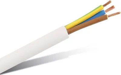 Produktbild von Elmat PVC-Schlauchleitung H05VV-F 3Gx1,5, weiß, Ring, 50 m