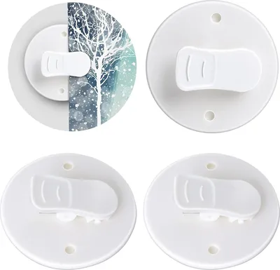 Produktbild von 4 Stück Schutz-Spritzschutz-Clips Duschvorhang Clips Selbstklebend Winddichte Schutz-Clips Klammern für Vorhangwände für Dusche Hängend Camper Badezimmer Home Dekoration Innen Und Außen