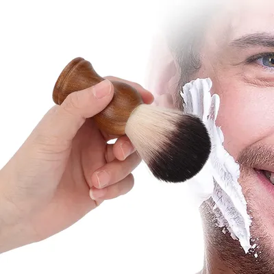 Produktbild von Rasierpinsel für den Heimgebrauch und Friseursalons, tragbar mit Holzgriff