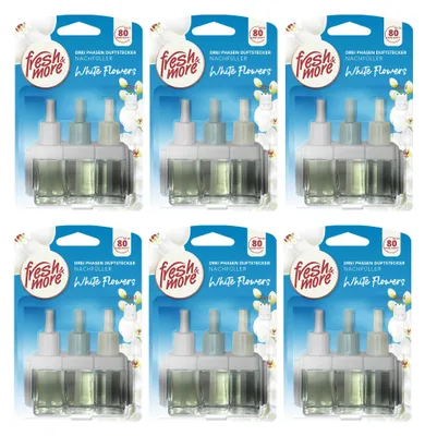 Produktbild von Fresh & More Nachfüllflakons 6x 20ml - Kompatibel mit 3Volution, White Flowers