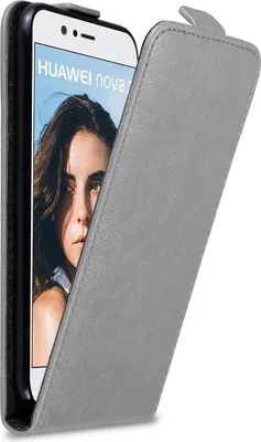Immagine prodotto di Custodia Cadorabo per Huawei NOVA 2 Custodia protettiva in grigio Custodia Flip per telefono cellulare Custodia Cover