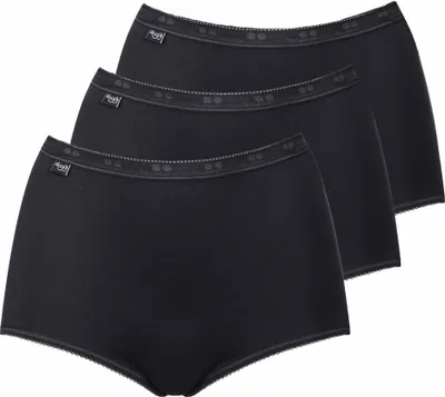 Produktbild von sloggi Damen Maxislip 3-Pack Basic+ - BLACK - Größe 48