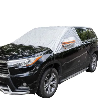 Produktbild von Auto Frontscheiben Abdeckung mit Seitenspiegelschutz Frontscheibenabdeckung Eis UV Staub Auto Frontscheibe Scheibenabdeckung Autoabdeckung 230x140cm