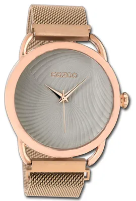 Imagen del producto de Oozoo Damenuhr: Reloj de pulsera para mujer, color rosa dorado, correa de metal, movimiento de cuarzo, esfera analógica, modelo D3UOC10698